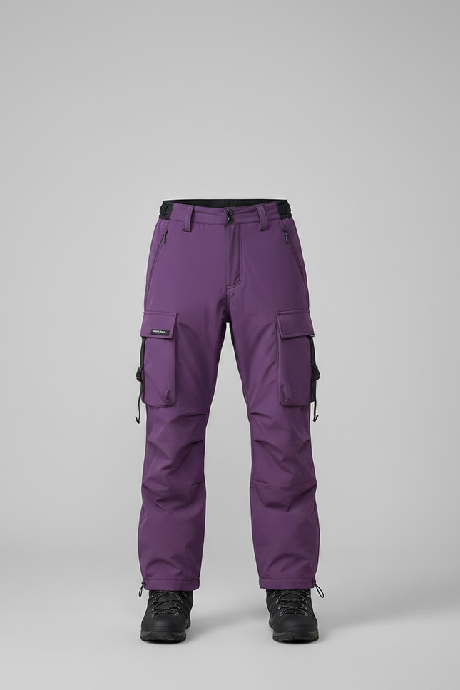 Pantalon Randonnée Violet Cargo Ample Imperméable Multi-poches Homme - Polyester - vue 3