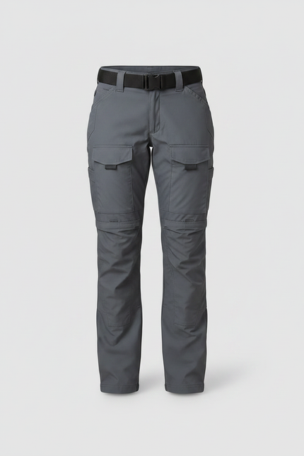 Pantalon Randonnée Gris Cargo Multi-poches Femme - Polyester - vue 3