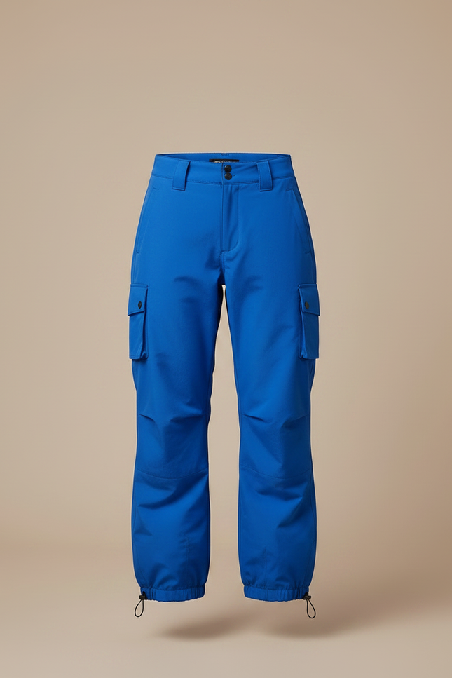 Pantalon Randonnée Bleu Cargo Ample Unisexe - Polyester - vue 3