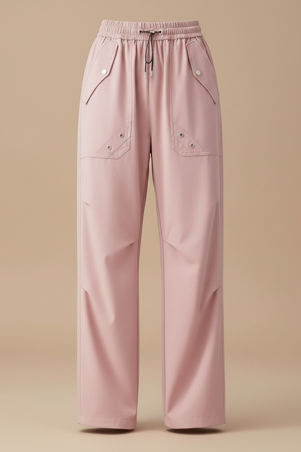 Pantalon Randonnée Rose Ample Sportif Taille Haute - Polyester - vue 3