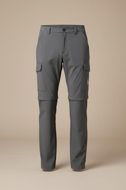 Pantalon Randonnée Gris Convertible Léger Stretch Multi-Poches - Polyester - vue 3