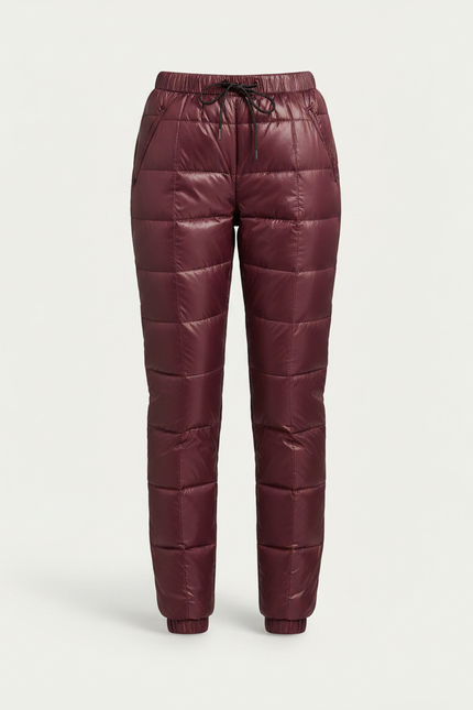 Pantalon Randonnée Matelassé Bordeaux Chaud Décontracté Femme - Polyester - vue 3