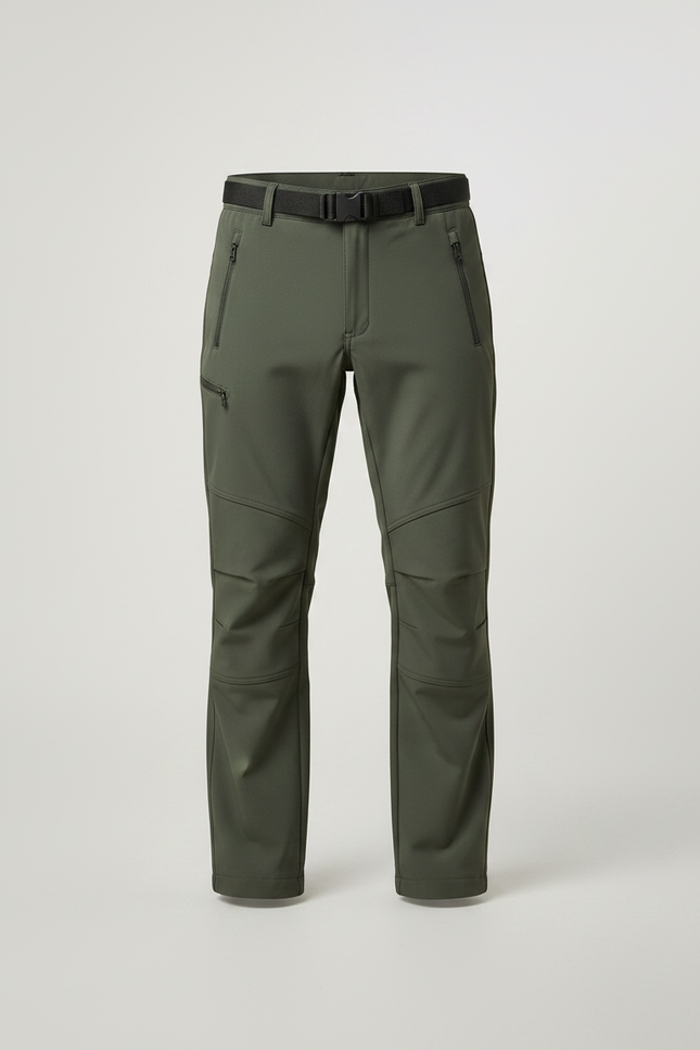 Pantalon Randonnée Homme Vert Kaki Imperméable Tactique Polaire - Polyester - vue 3