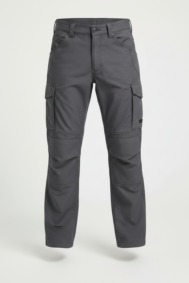 Pantalon Randonnée Gris Enfant Cargo Multipoches Léger - Polyester - vue 3