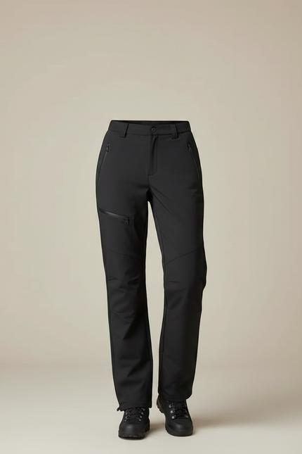 Pantalon Randonnée Noir Cargo Femme Coupe Droite - Polyester - vue 3