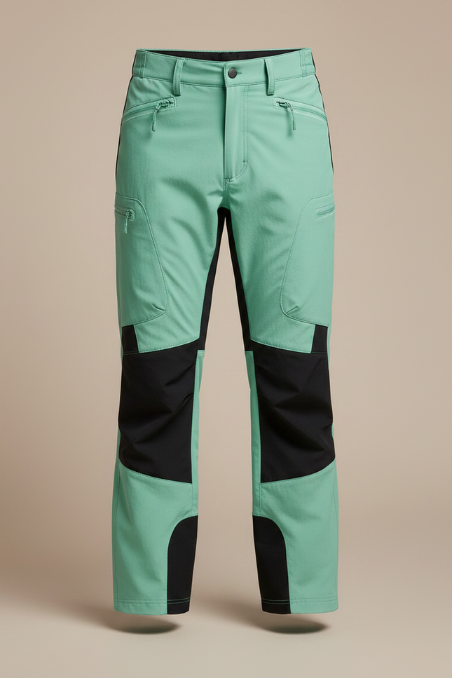 Pantalon Randonnée Vert Menthe Renforcé Enfant - Polyester - vue 3