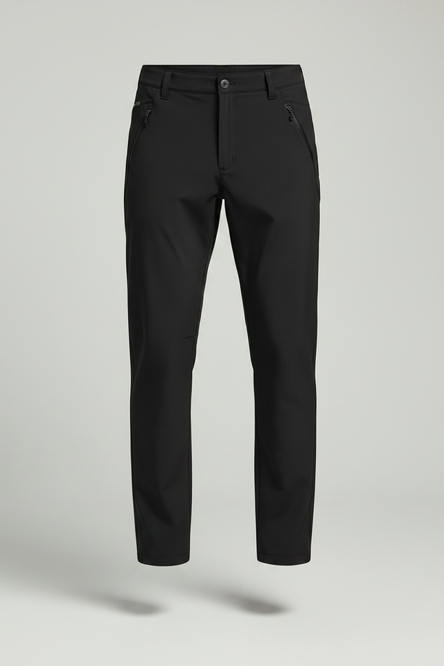 Pantalon Randonnée Noir Homme Coupe Droite Séchage Rapide - Polyester - vue 3