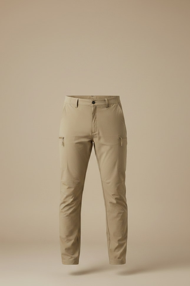 Pantalon Cargo Randonnée - Beige Polyester - vue 3
