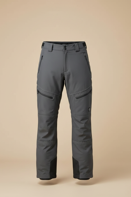 Pantalon Randonnée Gris Foncé Bretelles Imperméable Hiver Homme - Polyester - vue 3