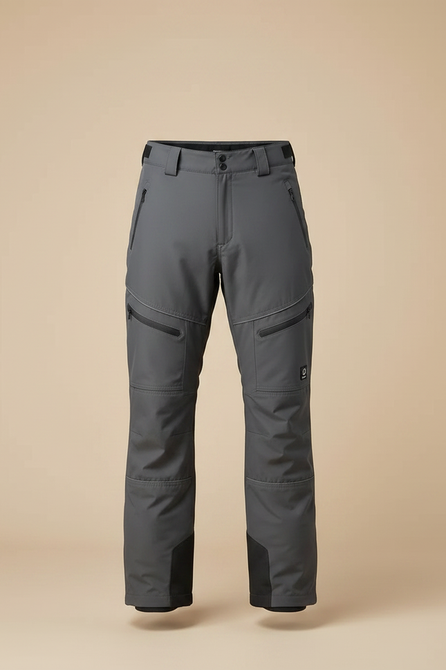 Pantalon Randonnée Gris Foncé Bretelles Imperméable Hiver Homme - Polyester - vue 3