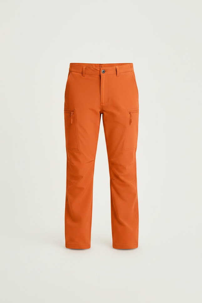 Pantalon Randonnée Orange Léger Cargo Multi-poches - Polyester - vue 3