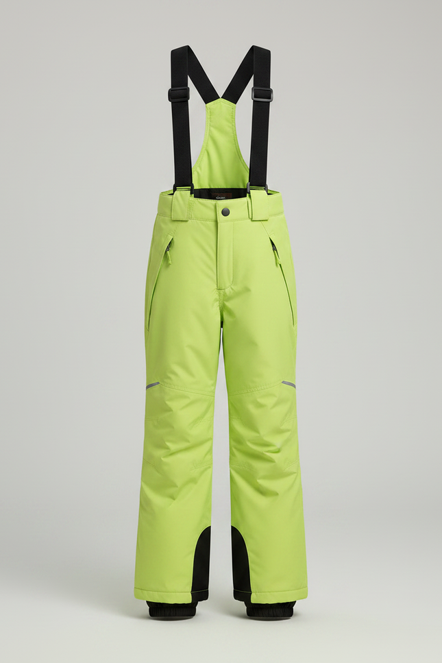 Pantalon Randonnée Vert Ski Imperméable Enfant Hiver - Polyester - vue 3