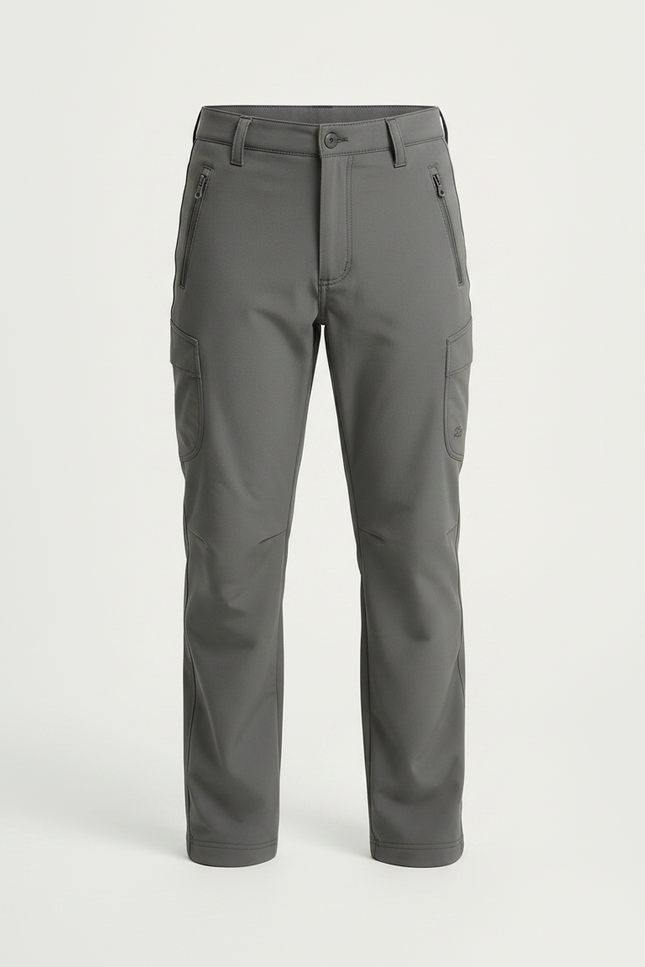 Pantalon Randonnée Gris Enfant Confortable Élastique Imperméable - Polyester - vue 3