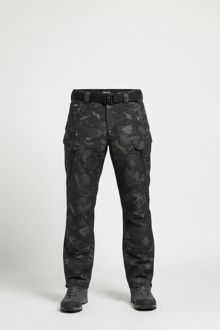 Pantalon Randonnée Camouflage Cargo Homme Softshell Épais - Multicolore Polyester - vue 3