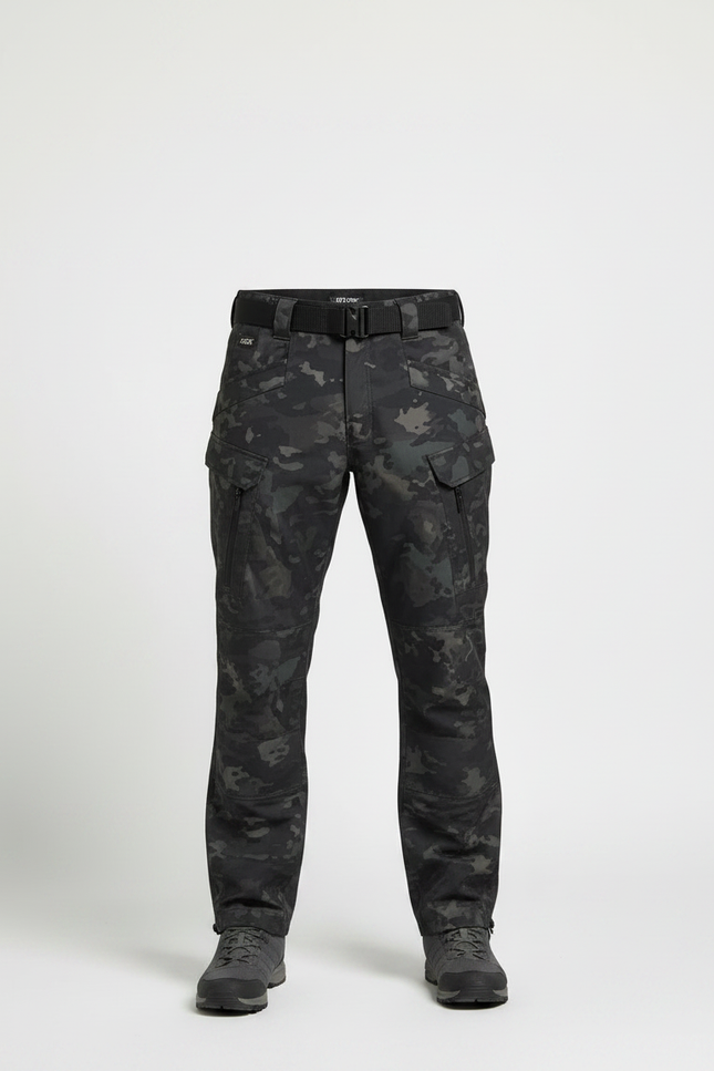Pantalon Randonnée Camouflage Cargo Homme Softshell Épais - Multicolore Polyester - vue 3