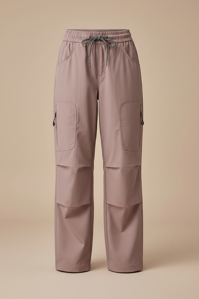 Pantalon Randonnée Rose Cargo Ample Enfant - Polyester - vue 3