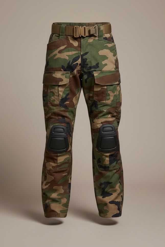 Pantalon Randonnée Camouflage Cargo Gen3 Enfants Renforcé - Multicolore Toile - vue 3