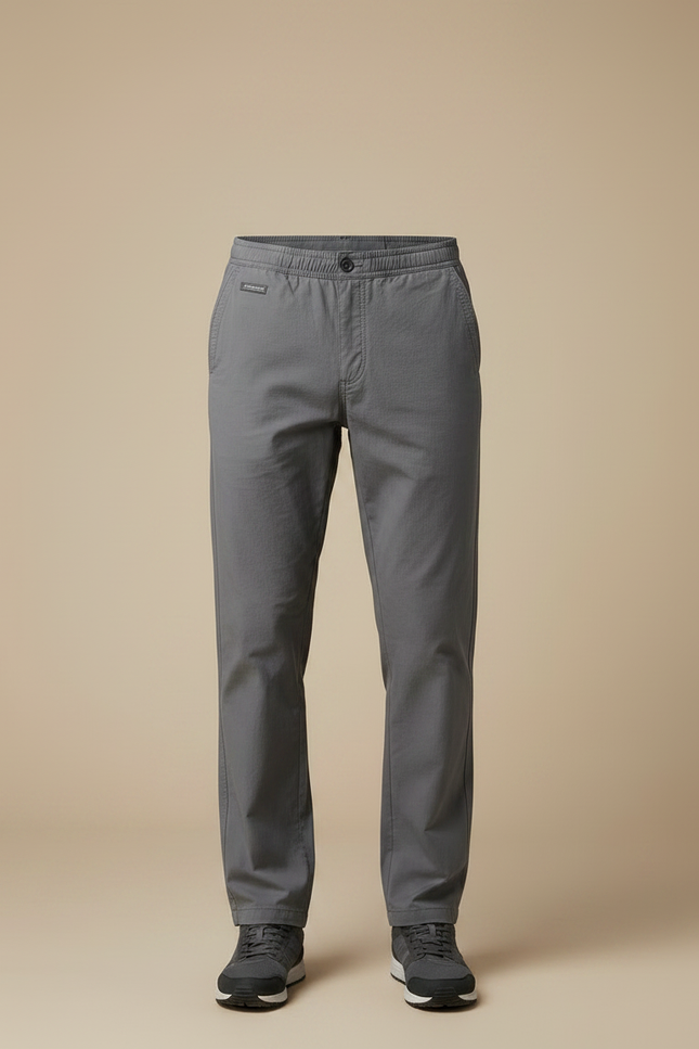 Pantalon Randonnée Gris Coton Ample Décontracté Homme - vue 3