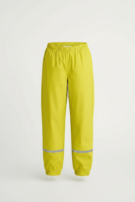 Pantalon Randonnée Jaune Imperméable Réfléchissant Respirant Enfant - Polyester - vue 3