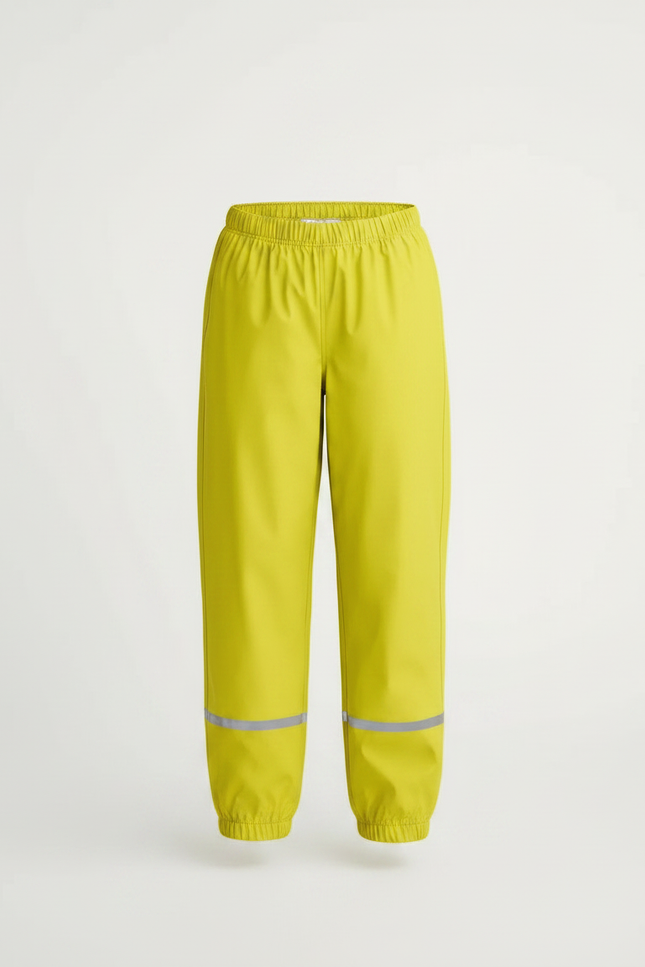 Pantalon Randonnée Jaune Imperméable Réfléchissant Respirant Enfant - Polyester - vue 3