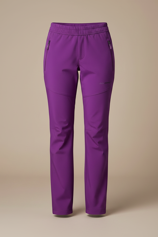 Pantalon Randonnée Violet Coupe Droite Femme Sport - Polyester - vue 3
