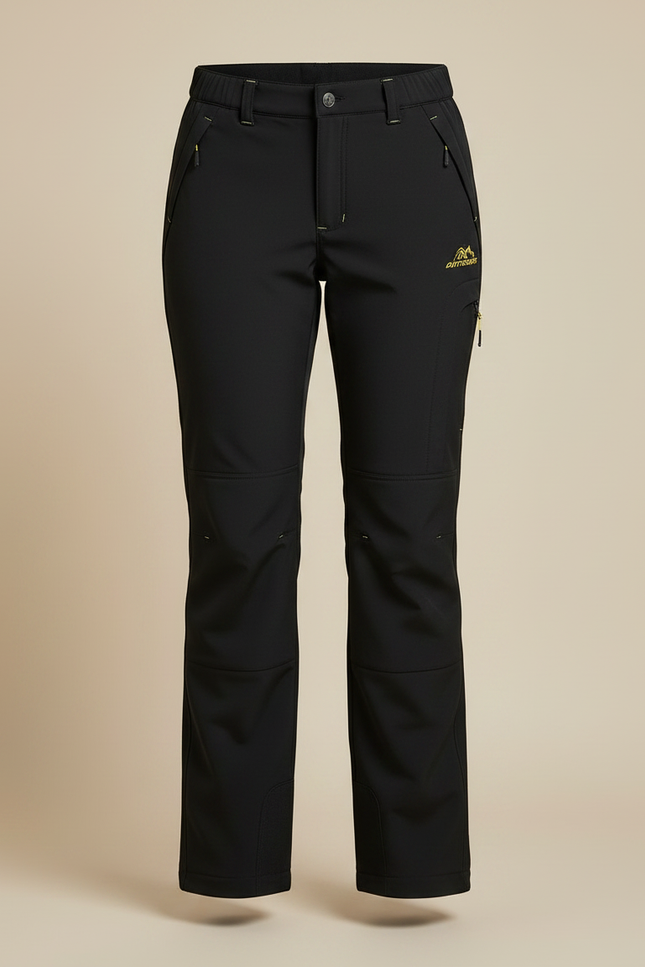 Pantalon Randonnée Noir Polaire Imperméable Femme - Polyester - vue 3