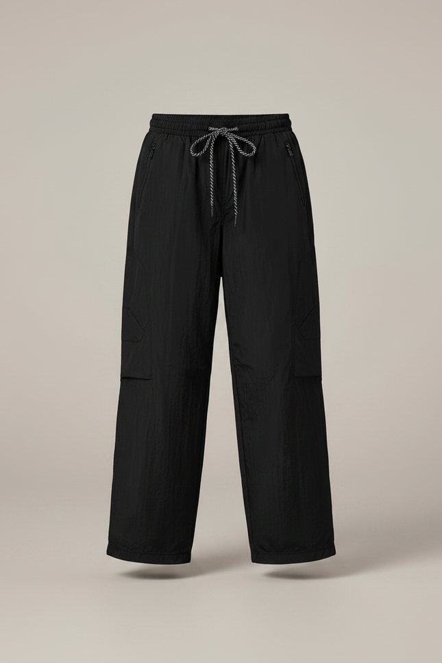 Pantalon Randonnée Noir Cargo Ample Nylon Enfant - Polyester - vue 3