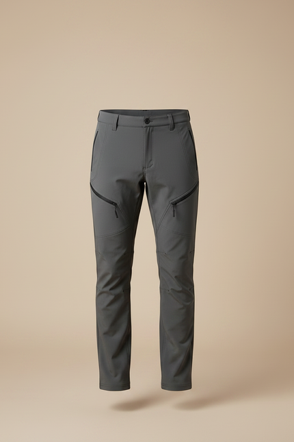 Pantalon Randonnée Gris Homme Softshell Élastique Cargo - Polyester - vue 3