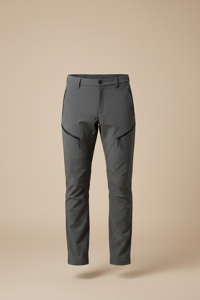Pantalon Randonnée Gris Homme Softshell Élastique Cargo - Polyester - vue 3