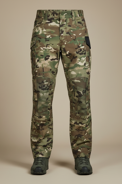 Pantalon Randonnée Camouflage Cargo Multipoches Tactique Homme - Multicolore Toile - vue 3