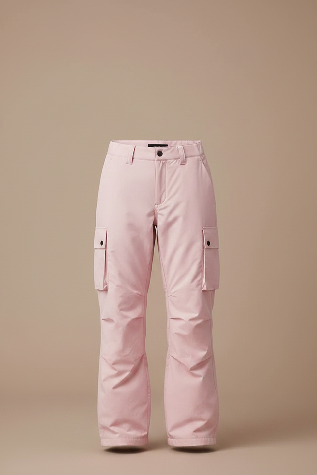 Pantalon Randonnée Rose Cargo Ample Imperméable Unisexe - Polyester - vue 3