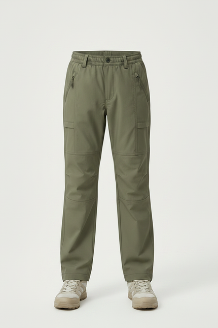 Pantalon Randonnée Kaki Enfant Cargo Léger - Polyester - vue 3