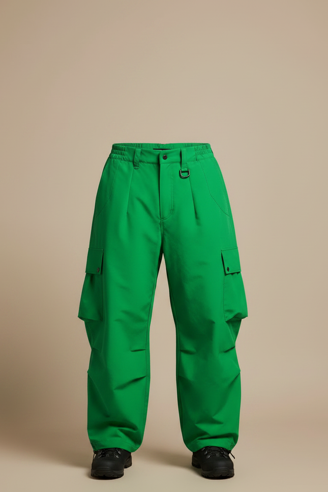 Pantalon Randonnée Vert Ample Cargo Homme Imperméable - Polyester - vue 3
