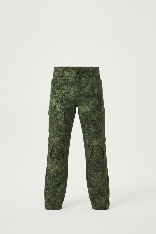Pantalon Randonnée Camouflage Vert Cargo Enfant - Polyester - vue 3