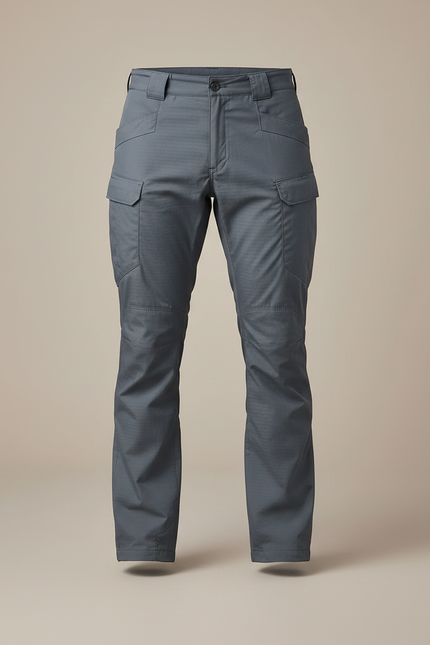 Pantalon Randonnée Gris Cargo Multi-Poches Homme Tactique - Polyester - vue 3