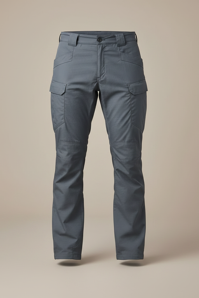 Pantalon Randonnée Gris Cargo Multi-Poches Homme Tactique - Polyester - vue 3