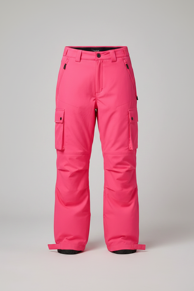 Pantalon Randonnée Rose Cargo Imperméable Coupe-Vent Femme - Polyester - vue 3