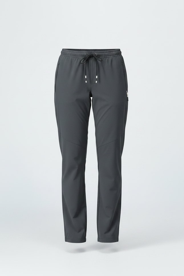 Pantalon Randonnée Gris Léger Respirant Élastique Femme - Polyester - vue 3