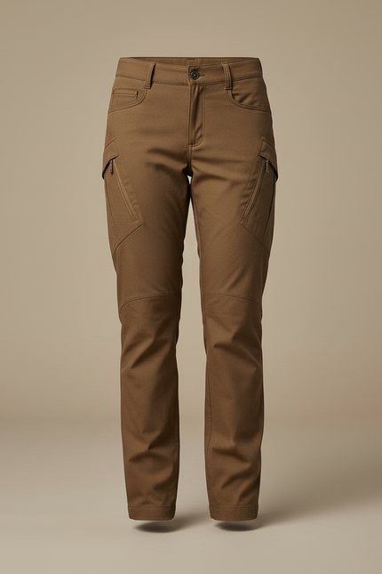 Pantalon Randonnée Marron Slim Fit Imperméable Femme - Gabardine - vue 3