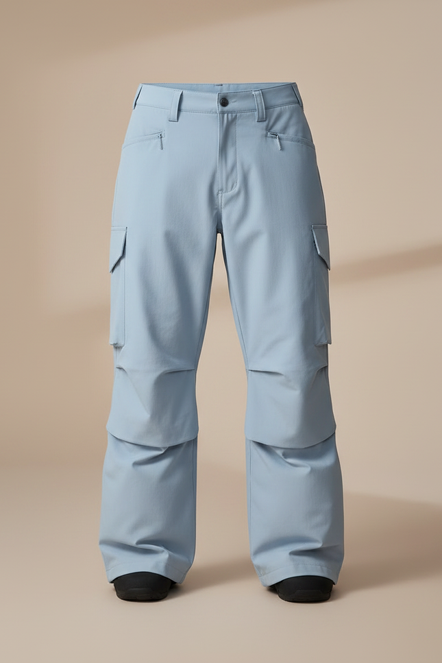 Pantalon Randonnée Bleu Cargo Ample Imperméable Homme - Polyester - vue 3