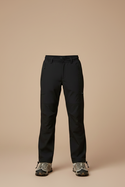 Pantalon Randonnée Noir Enfant Uni Léger Cargo - Polyester - vue 3
