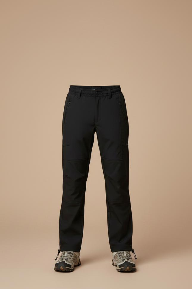 Pantalon Randonnée Noir Enfant Uni Léger Cargo - Polyester - vue 3