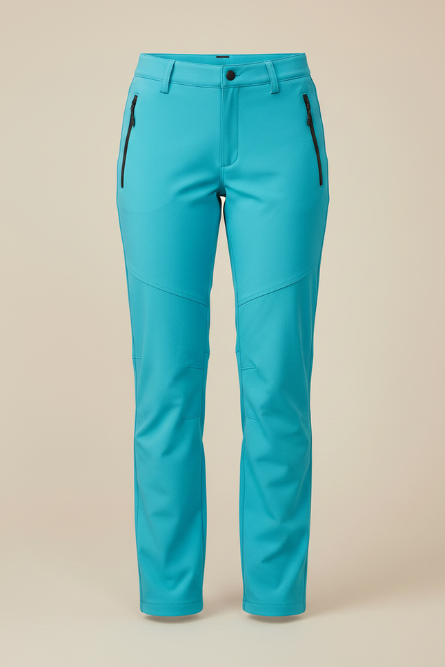 Pantalon Randonnée Turquoise Coupe Droite Femme Sport - Bleu Polyester - vue 3