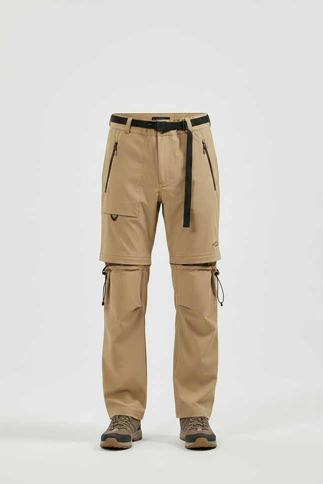 Pantalon Randonnée Convertible Beige Homme Léger Durable - Polyester - vue 3