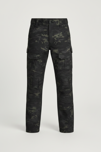 Pantalon Randonnée Camouflage Cargo Enfant Résistant - Multicolore Toile - vue 3