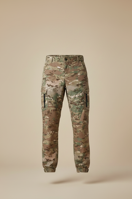 Pantalon Randonnée Camouflage Cargo Tactique Homme - Multicolore Polyester - vue 3