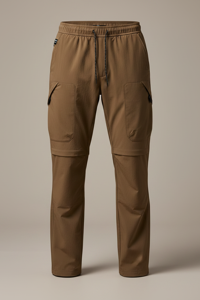 Pantalon Short De Randonnée - Kaki Polyester - vue 3