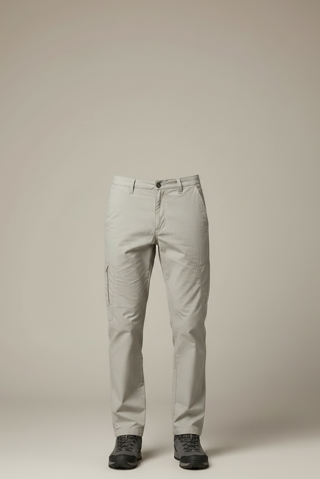 Pantalon Randonnée Droit Cargo Gris Clair Homme - Polyester - vue 3