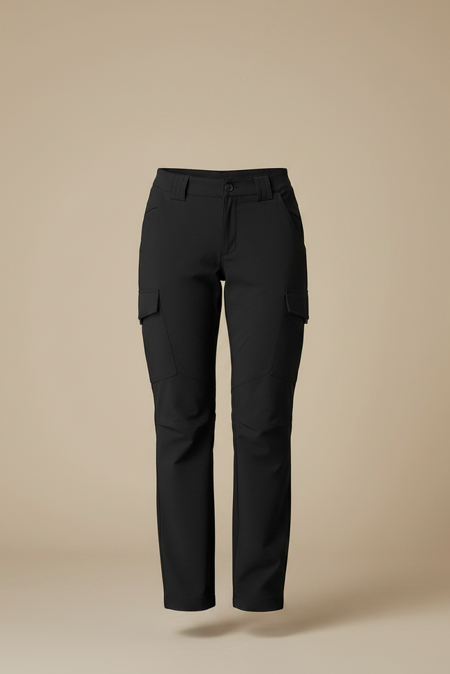 Pantalon Randonnée Noir Cargo Femme Imperméable Confortable - Polyester - vue 3