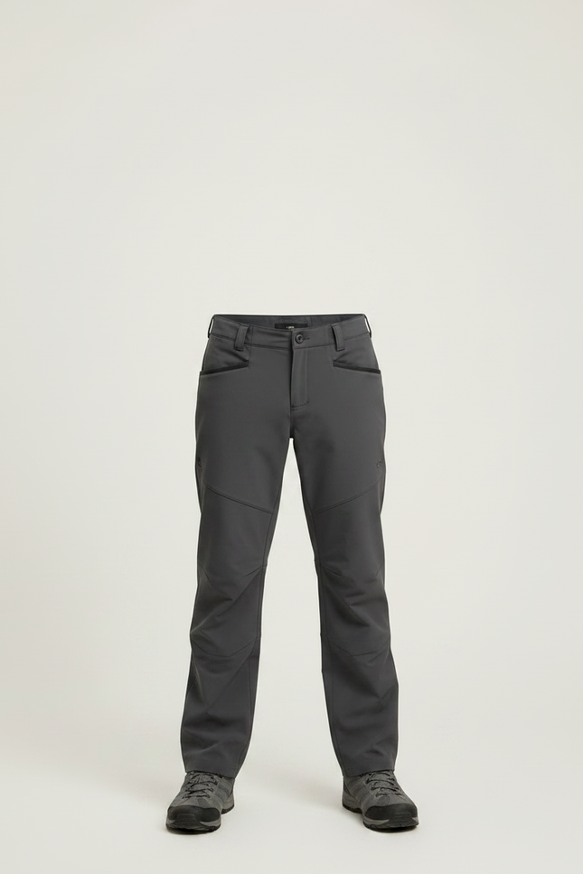 Pantalon Randonnée Gris Enfant Confortable Technique - Polyester - vue 3